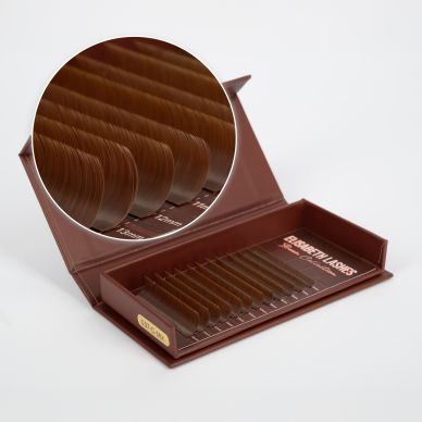 premium καφέ βλεφαρίδες για την τεχνική volume