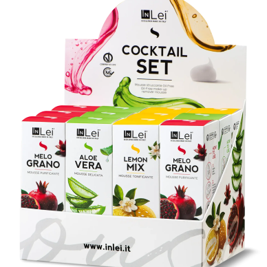 Mousse Cocktail Set 50ml - InLei® Αφρός Καθαρισμού και ντεμακιγιάζ για Βλεφαρίδες, Φρύδια, Πρόσωπο ‒ 12 τεμ.